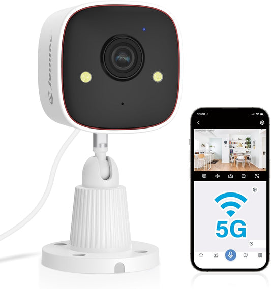 Jennov Outdoor/Indoor Security Cameras 5Ghz/2.4Ghz, 2K HD WiFi/Color Night Vision/Motion Detection /2-Way Audio/IP66 Waterproof Pet Dog Cat Baby Monitor Camera for Home Security