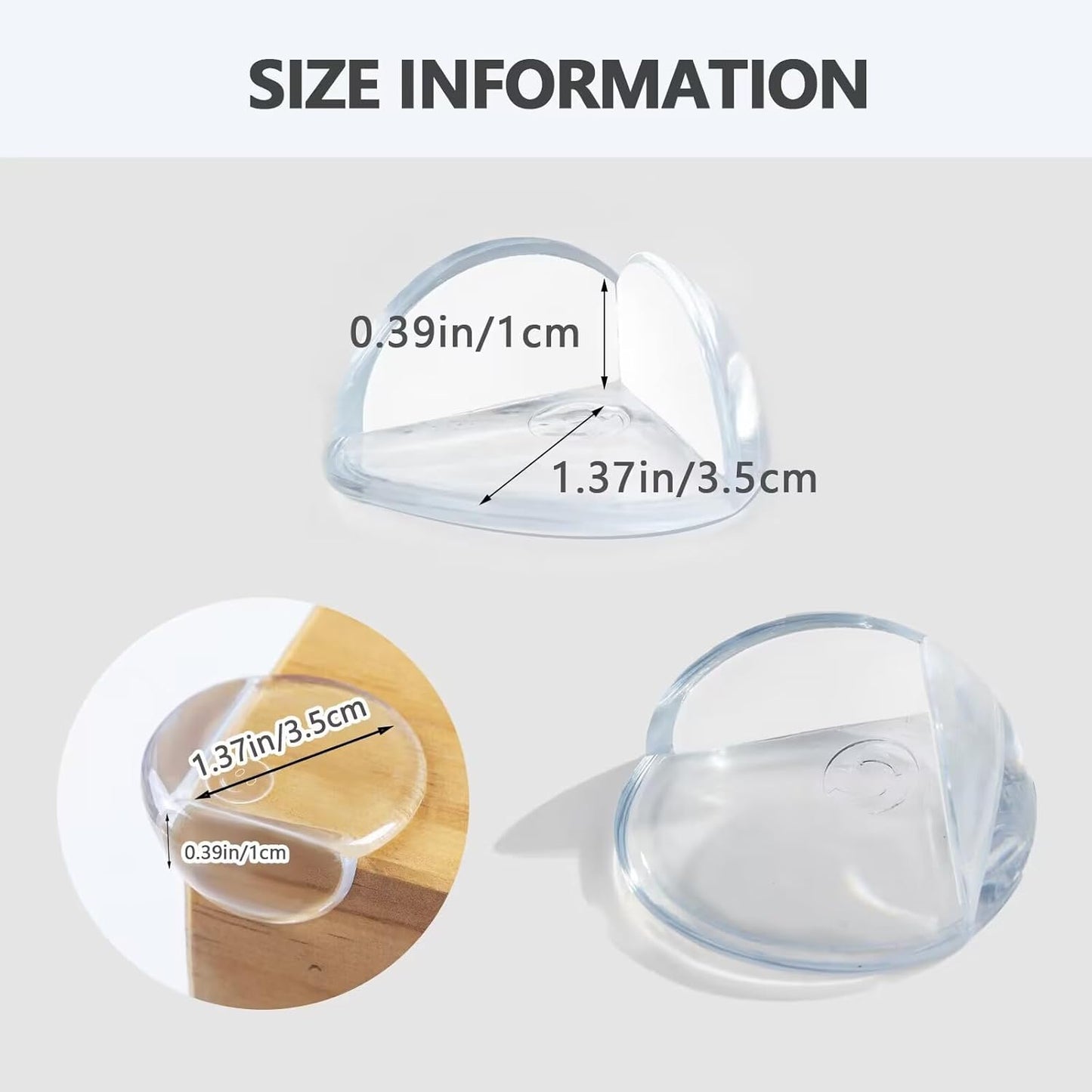 8 Pack Corner Protector Baby, Table Corners, Clear Table Protectors for Furniture, Round Corner Guards, Safety Corner Protectors, Furniture Corner & Edge Safety Bumpers,Baby Proofing