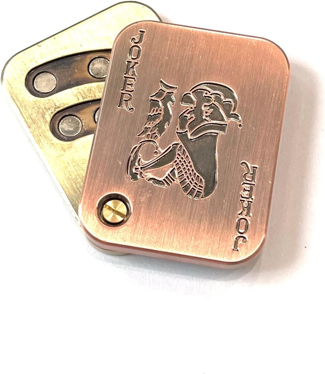 Metal Poker Fidget Slider EDC Adult Fidget Toys ADHD Autism Sensory Toys Anxiety Stress Relief Toys Office Desk Toys Gifts for Boyfriend and Father (Joker)