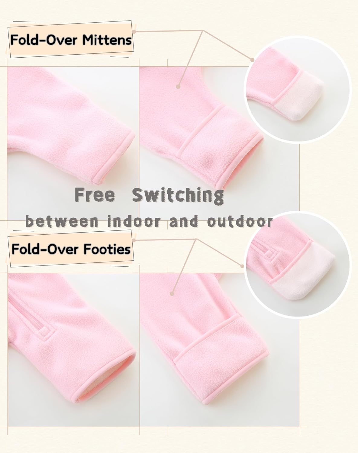 Newborn Baby Fleece Jumpsuit Girls Boys Winter Hooded Coverall Romper Cute Baby Snowsuit Clothes