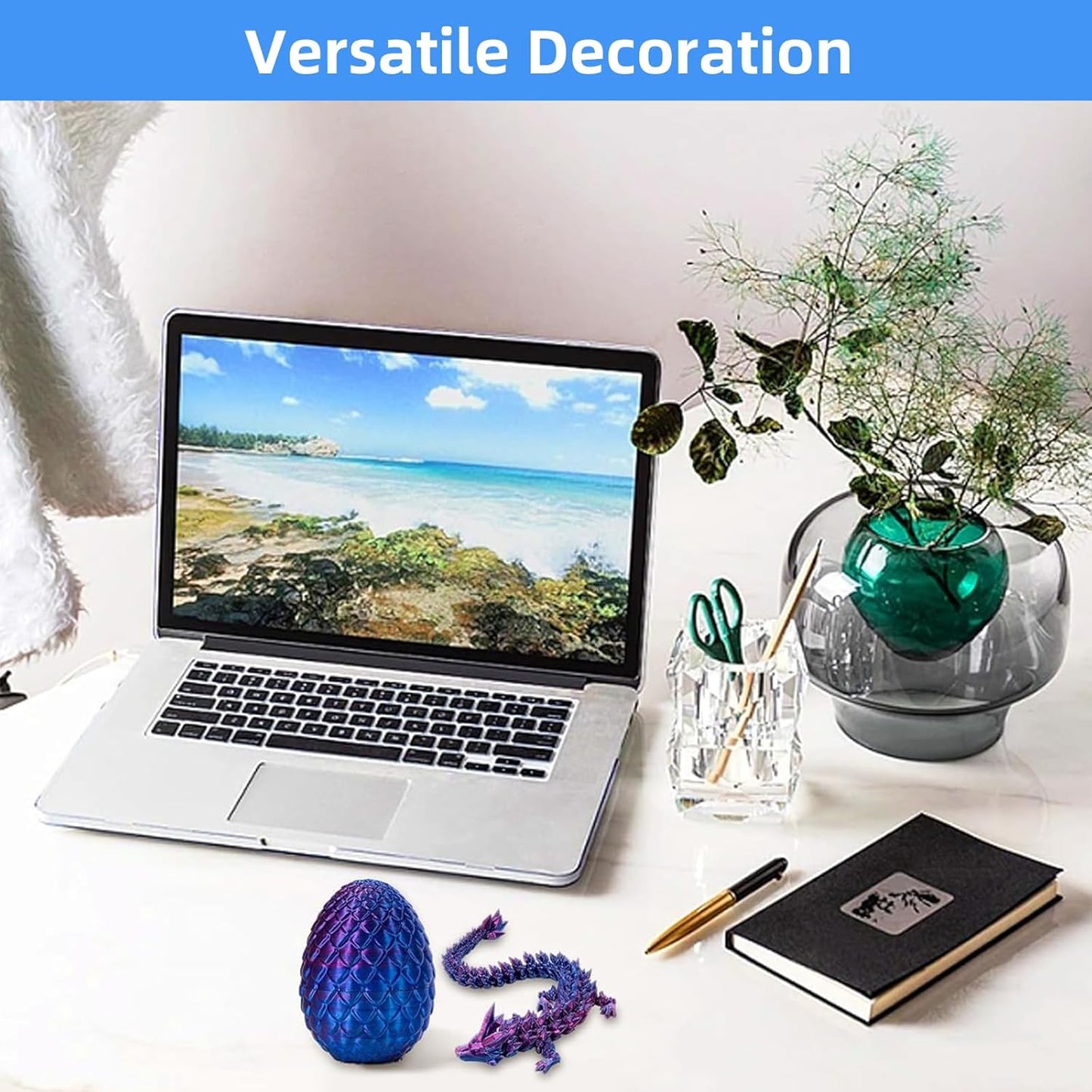 3D Printed Dragon-Flying Articulated Dragon|3D Printed Dragon Eggs with Dragon Inside|Eco-Friendly Crystal Dragon-Mystery Dragon Egg,Adults Fidget Toys for Autism ADHD (Flying Dragon/Laser Red)