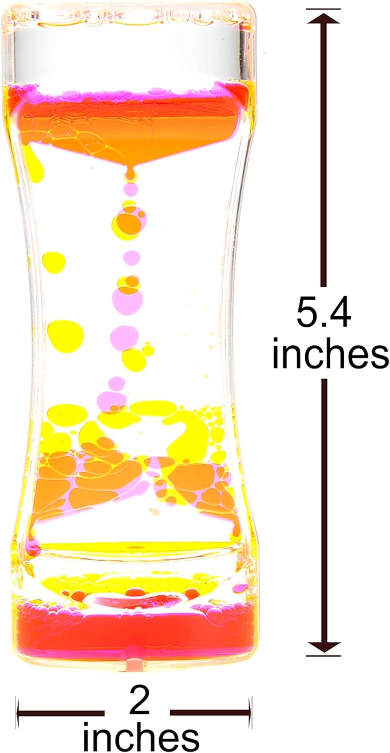 PowerTRC Liquid Motion Bubbler Sensory Toy, Relaxing and Calming for Anxiety, Autism & ADHD Fun Bubbler Timer Fidget Toy Gift for Kids and Adults Decorate Desktops, Home, Room, Or Classrooms