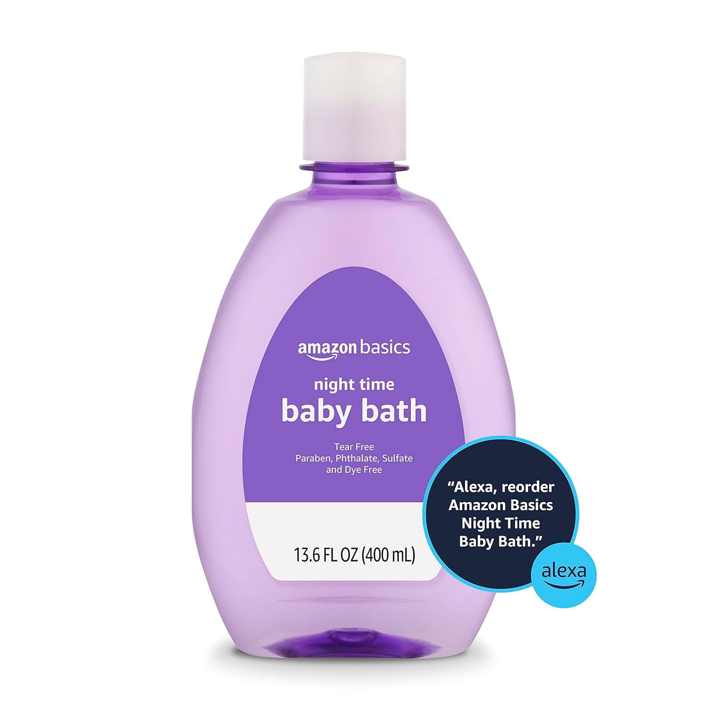 Amazon Basics Night-Time Baby Bath, Lightly scented, 13.6 Fl Oz (Pack of 2) (Previously Solimo)
