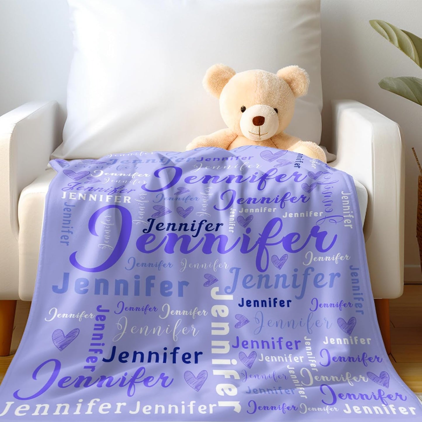 Ship Next Day, Custom Name Blanket - Printed in USA, Personalized Baby Blankets for Girls, Baby Blanket with Name, Ultra-Soft Cozy Fleece Blankets, Gifts for Boys & Girls Kids Teen Girl New Mom