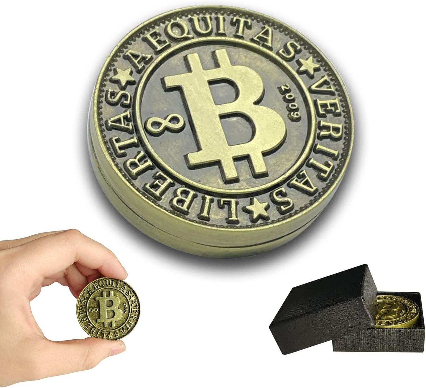 Fidget Slider Fidget Coin Metal Fidget Toy EDC Slider Fidget Toys for Adults Push Slider Anxiety Relief Chritmas Gift for Men ADHD(Yellow)