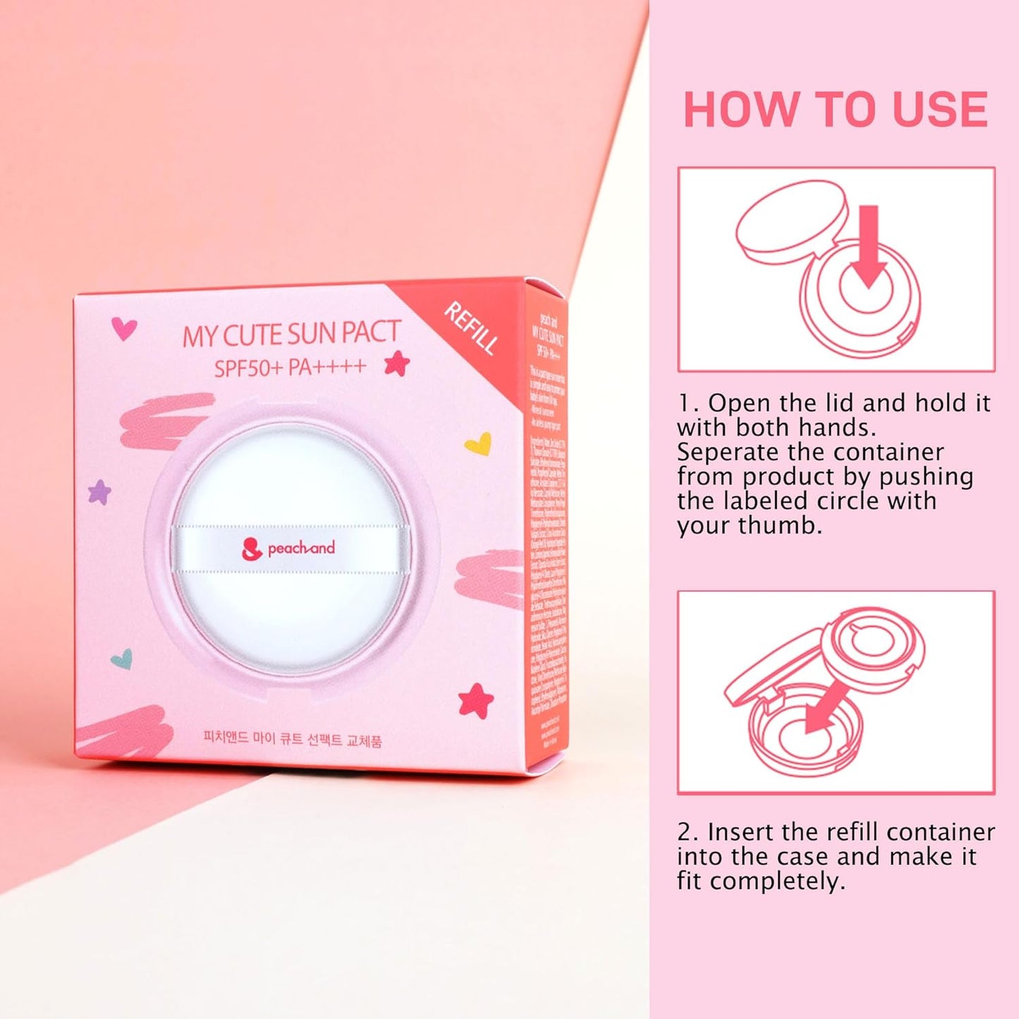 Peachand Baby Kids Mineral Sun Cushion SPF50+ PA++++ (Refill)