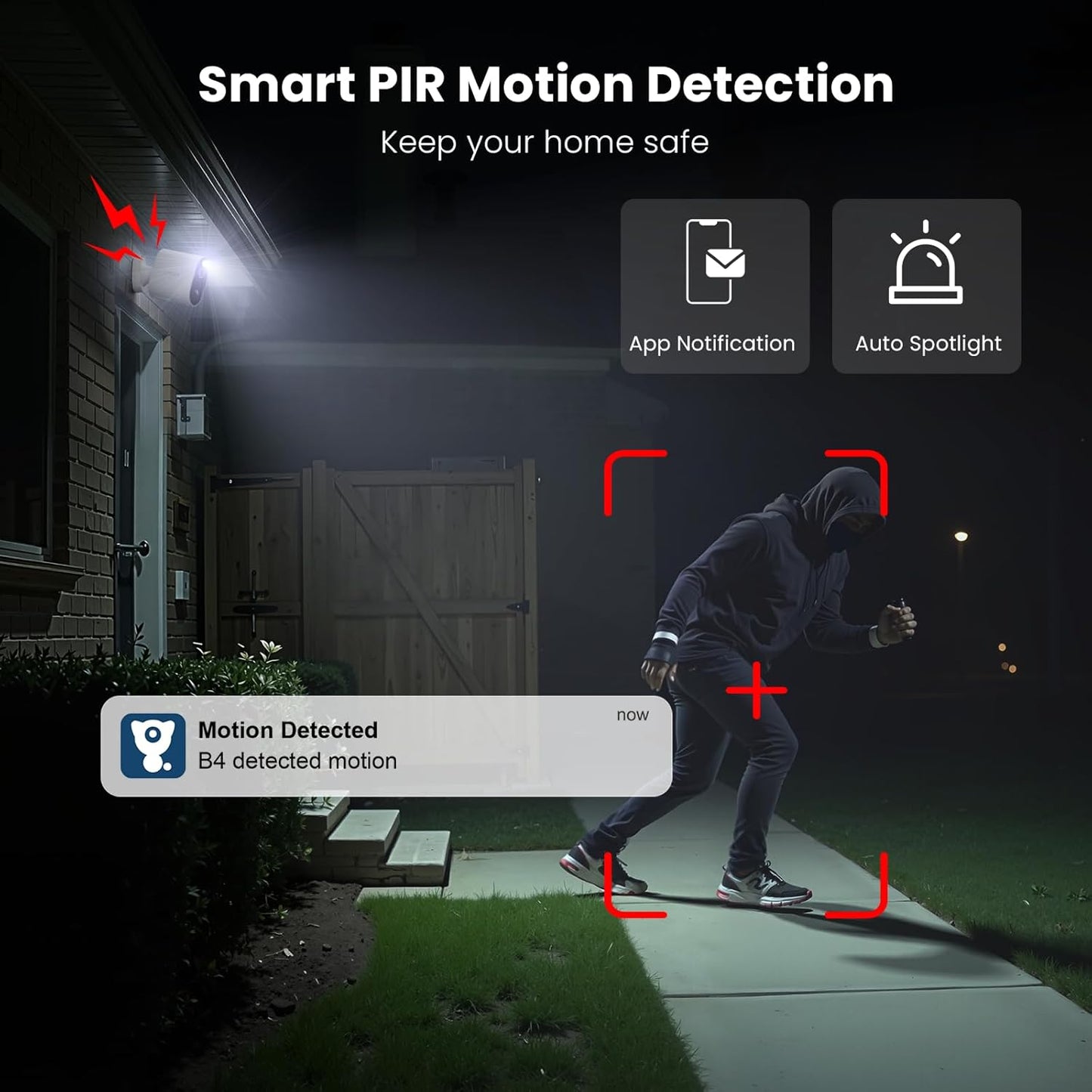 litokam Security Cameras Wireless Outdoor, 2K Battery Powered Outdoor Camera Wireless with Full Color Night Vision, PIR Motion Detection, 2.4G WiFi Home Indoor Camera with IP65 Waterproof, 2-Way Talk