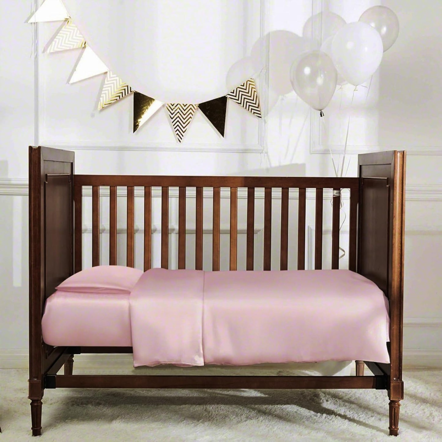 Organic Mulberry Silk Baby Pillowcase with Zipper, Small 10"x13" Pillow Cover for Boys & Girls, Ideal for Bed & Travel, Soft for Kids Hair & Skin, Hypoallergenic Pillowcases for Toddlers (Pink)