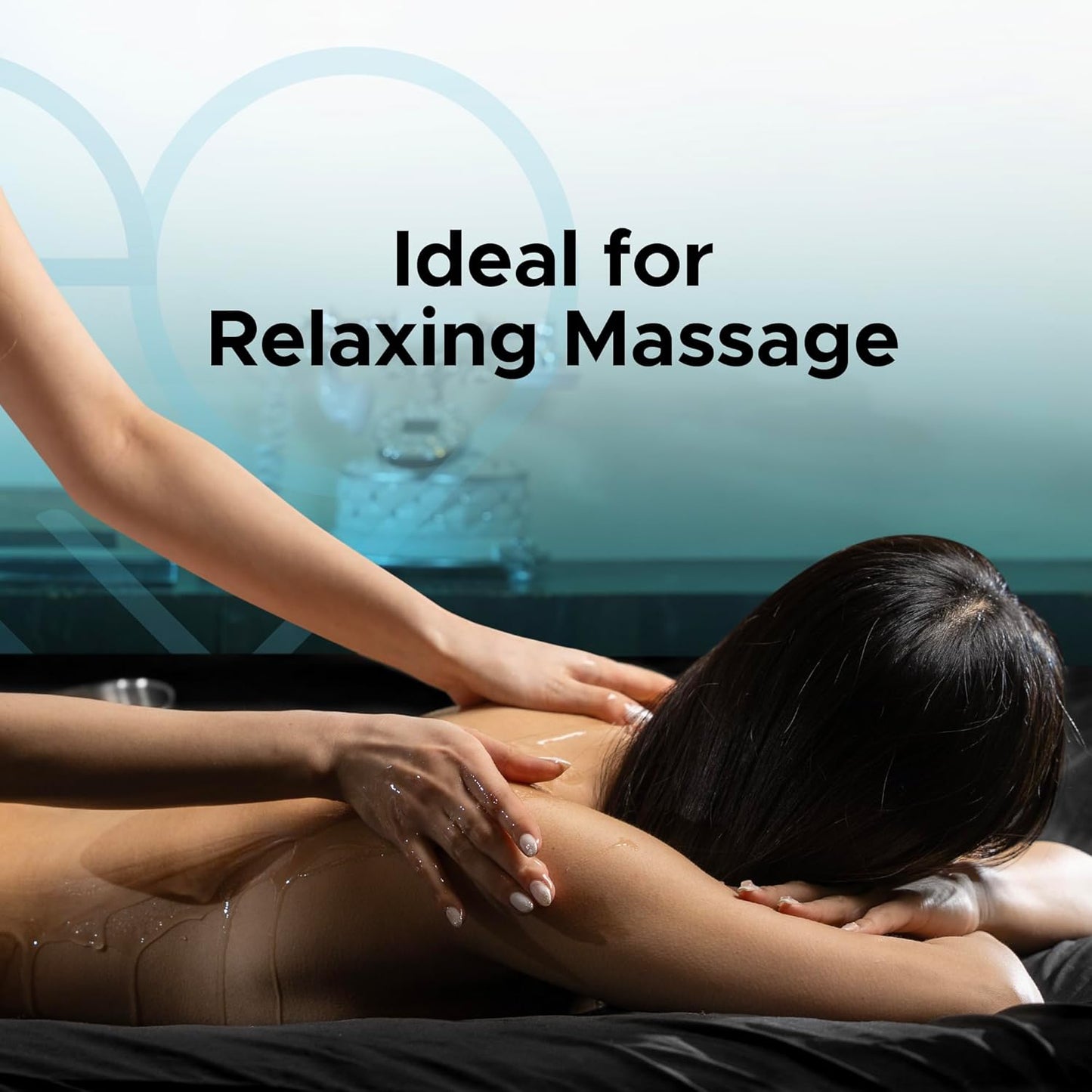 Black Waterproof Flat Drop Sheet (59”x59”), Anti-Slip Mattress Topper with Strengthened Grip, Protector Cover, Safe with Oil, Water, & Silicone-Based Massage Products, Hypoallergenic, Machine Washable