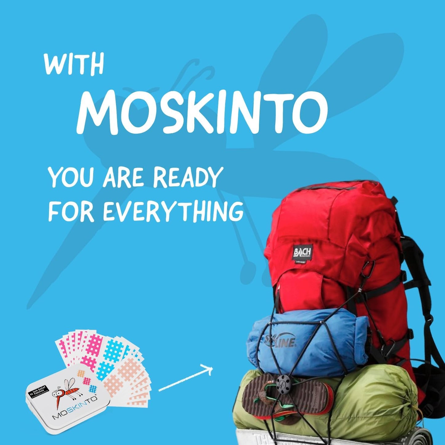 Moskinto The Original Mosquito Itch Relief Patches for Kids & Adults, Bug Bite Patches Soothe Swelling & Itching, Anti Itch Bug Bite Relief, Suction Tool Alternative, Family Pack, 42 Count, Pack of 2