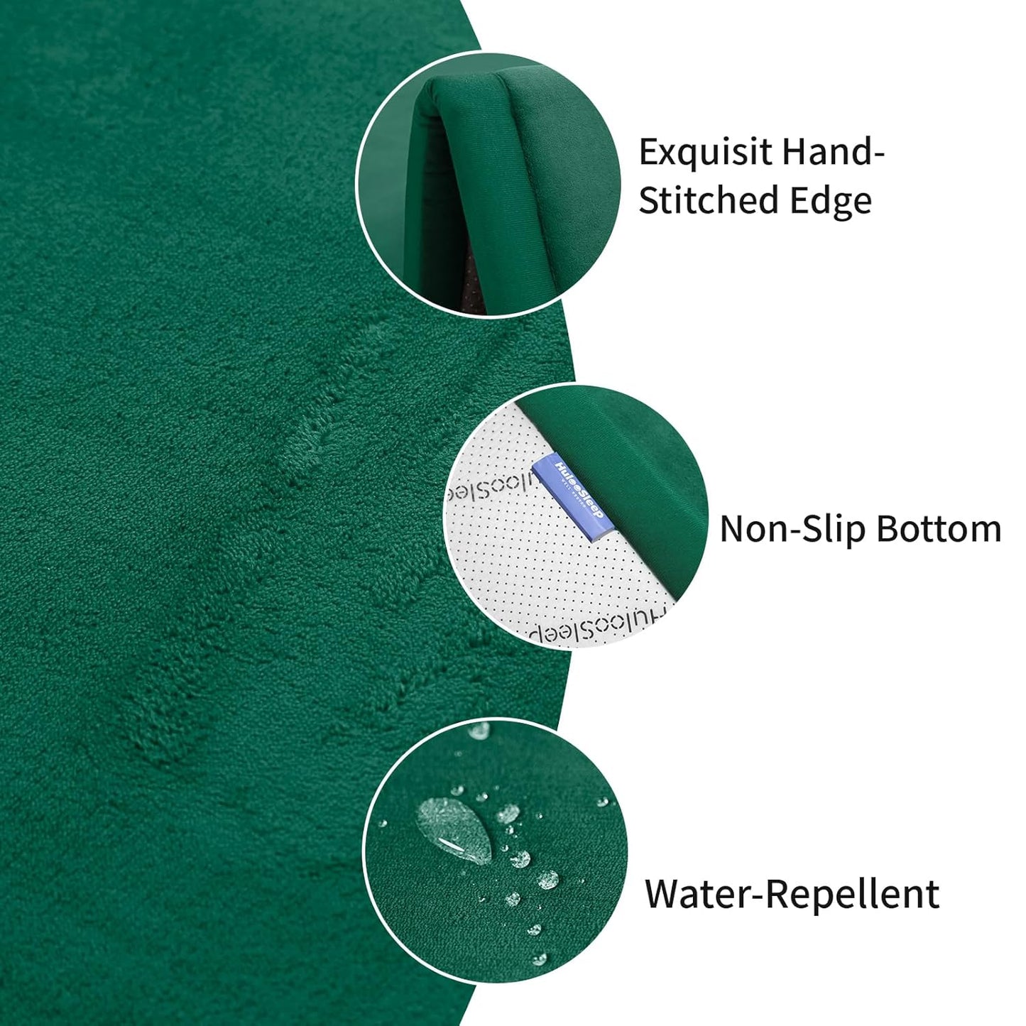 Baby Play Mat for Floor,1.3" Thick Memory foam Tummy Time Mat,Soft Coral Velvet Nursery Rug,Extra Large Non Slip Crawling Mat for Toddlers,Infants,kids,Yoga Mat,Tatami Style for Living Room(Dark Green)