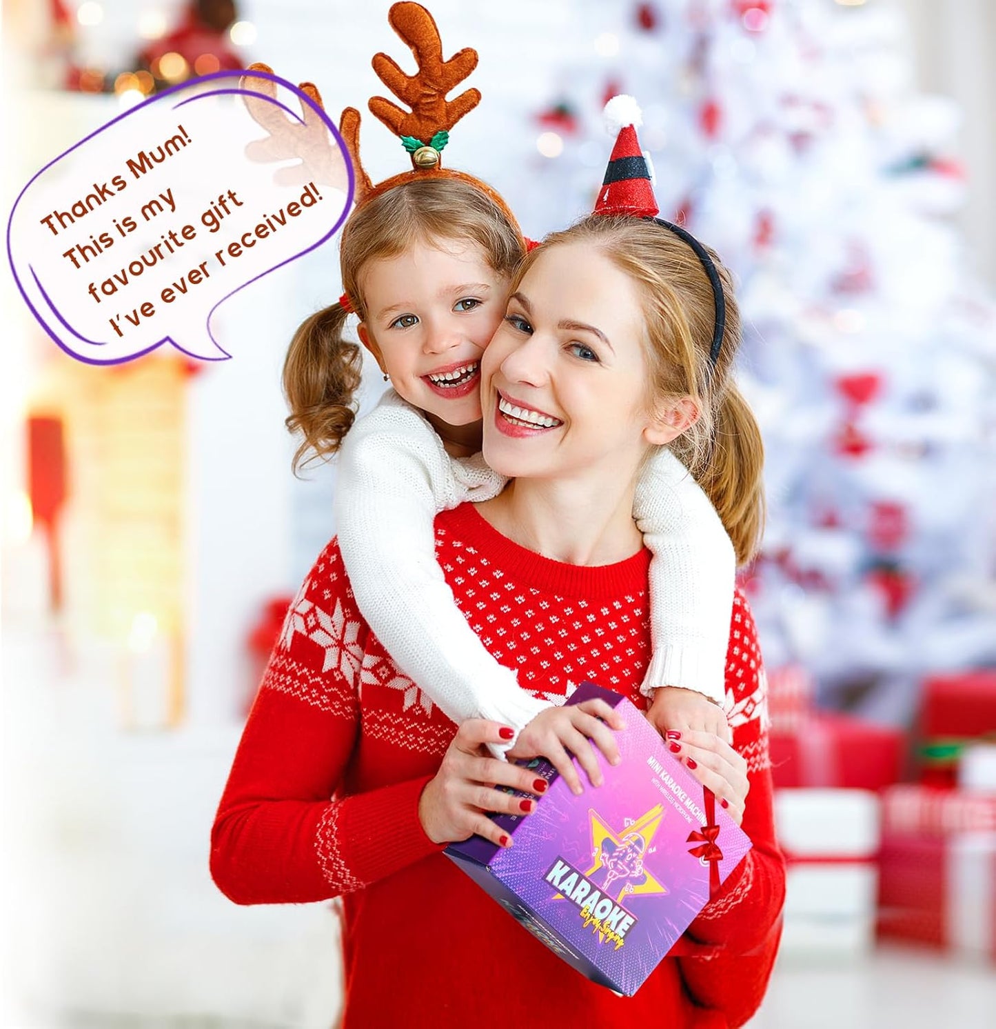 YLL Mini Karaoke Machine with 2 Wireless Microphones, TOP Kids Gifts for Girls Ages 3, 4, 5, 6, 7, 8, 9,10,11,12 +Year Old, 4-12 Years Old Birthday Toy Gift for Girls Boys Party (Purple)