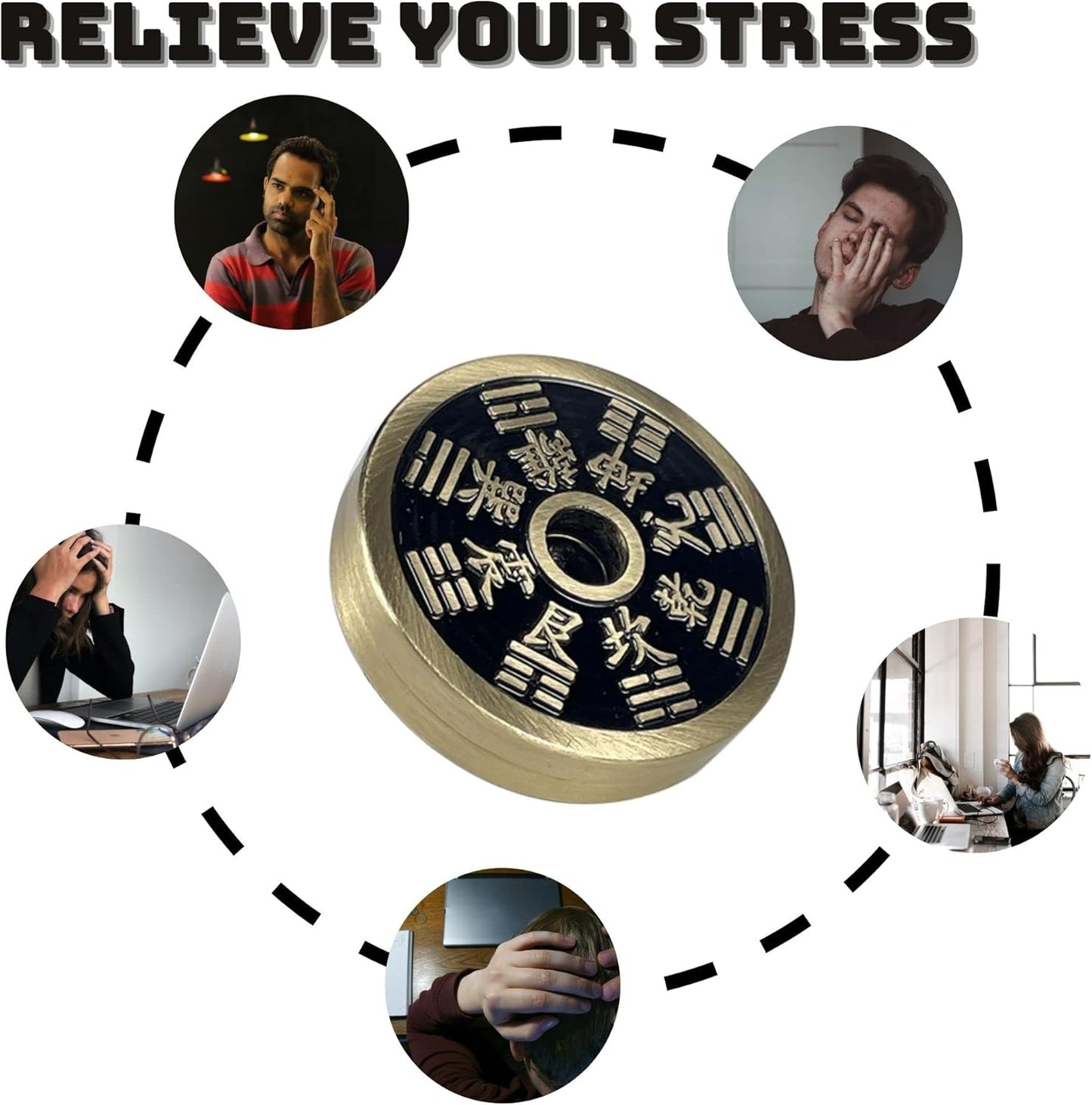 Haptic Coin Fidget Slider Fidget Coins EDC Fidget Lucky Coin Metal Fidget Toys for Adults ADHD Birthday Gift