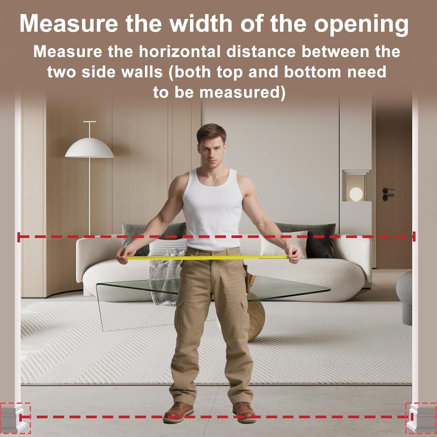 WAOWAO Baby Gate 52.76-62.2" Extra Wide Pressure Mounted Walk Through Swing Auto Close Safety White Metal Toddler Kids Child Dog Pet Puppy for Stairs,Doorways,Kitchen