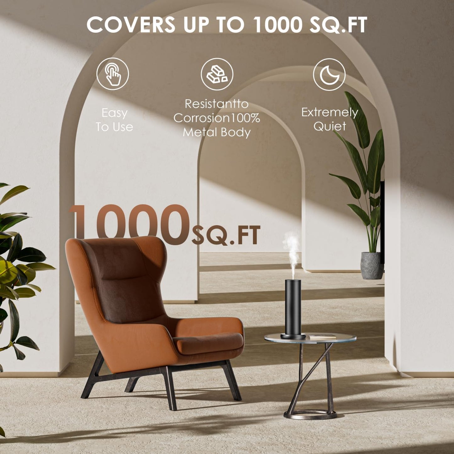 Waterless Essential Oil Diffuser,Aromatherapy Diffusers,Scent Diffusers for Home,Large Room, Hotel Scent Diffuser, 1000sq.ft, Aroma Diffusers (Black)