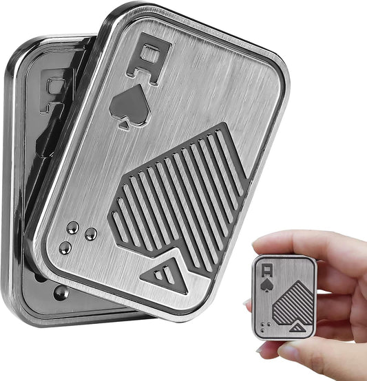 Fidget Toys Adults, EDC Metal Fidget Slider, Magnetic Poker Push Card, Adult Fidget Toy for Anxiety ADHD, Cool Office Gadgets Gift for Dad Teens, Fidgets Toy for Men