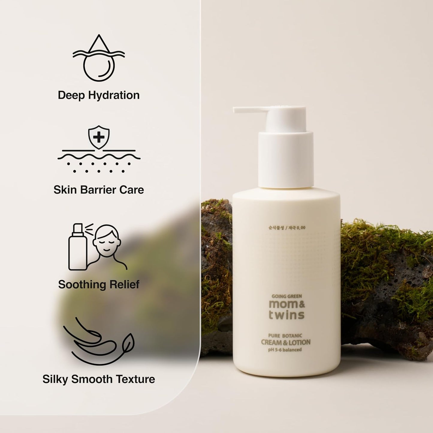 CREAM & LOTION – Organic Newborn-Safe Korean Baby & Adult 2‑in‑1 Face & Body Lotion, Moisturizer with Vitamin C for Soothing Hydration, Gentle & Effective (7.41 fl oz / 210 g)