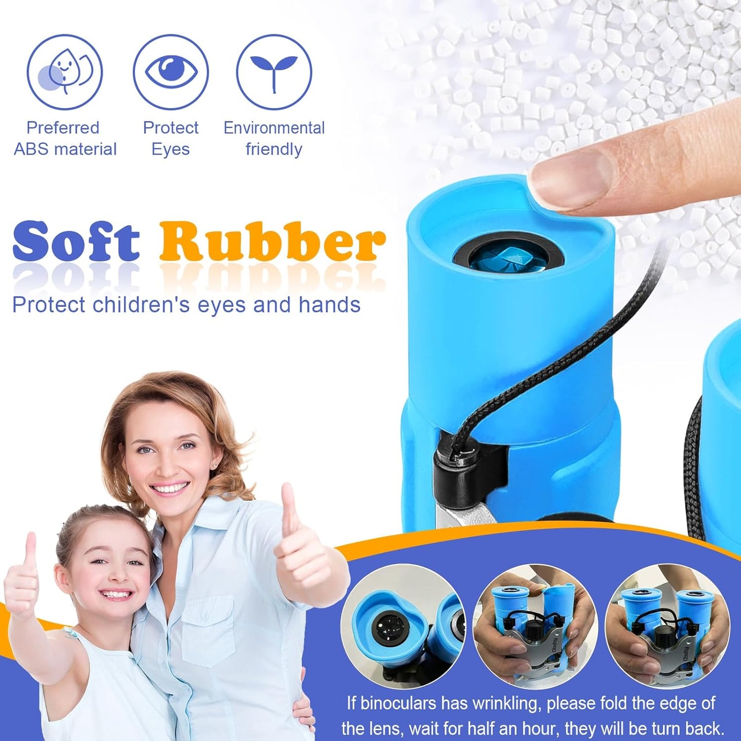 Obuby Real Binoculars for Kids Gifts for 3-12 Years Boys Girls 8x21 High-Resolution Optics Compact Toy Binocular for Bird Watching,Travel, Camping