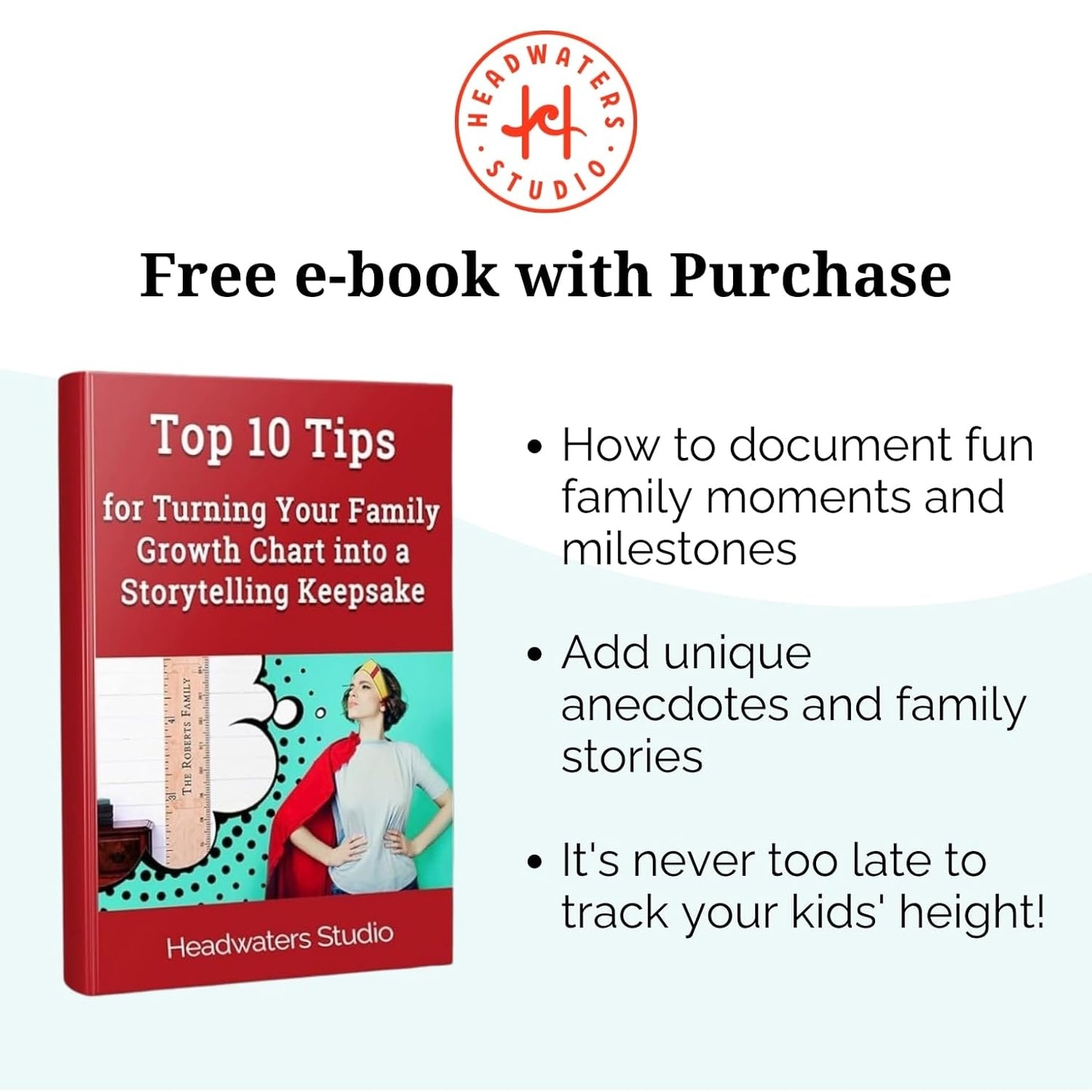 Wooden Growth Chart – Kids Height Chart, Wall Measurement for Kids, Height Chart for Wall, Growth Ruler for Children – Our Growing Grandkids, Gray (63"x6.7")