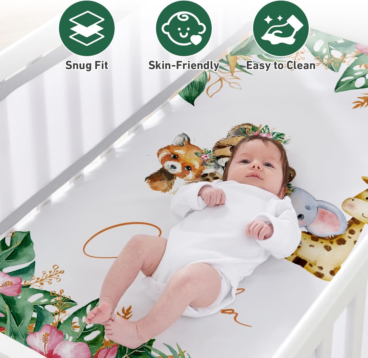 Personalized Baby Crib Bedding Set - Custom Name Lions Design 3 Pcs Set - Soft Blanket with Double Layer Dotted Backing, Fitted Sheet, Room Rug for Newborns Boys Girls Shower Gift