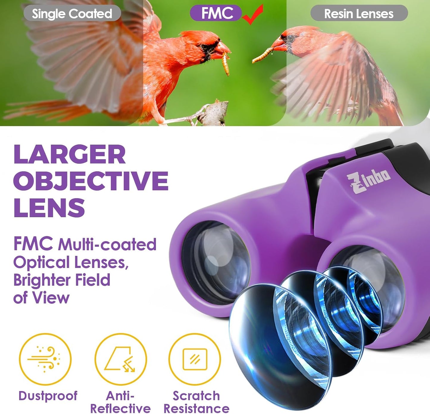 Binoculars for Kids, Toys for 3-12 Year Old Girls and Boys, Bird Watching Hiking 4 5 6 7 8 9 Year Old Girl Boy Christmas Birthday Gifts, Outdoor Toys for Kid Set with Magnifying Glass & Compass