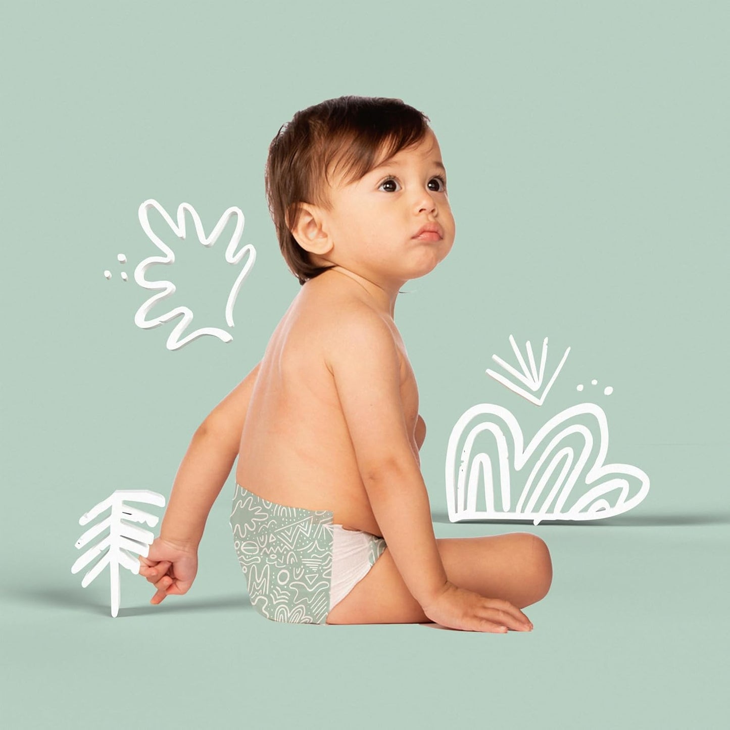 Hello Bello Premium Diapers Size 6 (35+ lbs) Daring Doodlers Designs, 17ct Jumbo Pack
