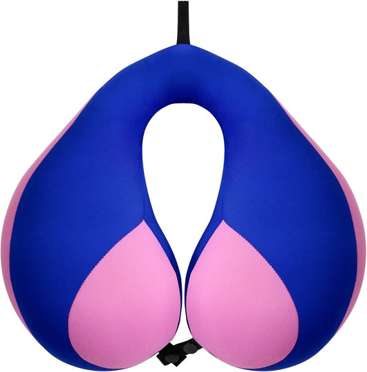 MOOB Kids Pillow Neck Pillow for Car & Airplane, Traveling Gifts for Toddler & Children U-Shape Car Seat Head Travel Neck Pillow Blue Purple