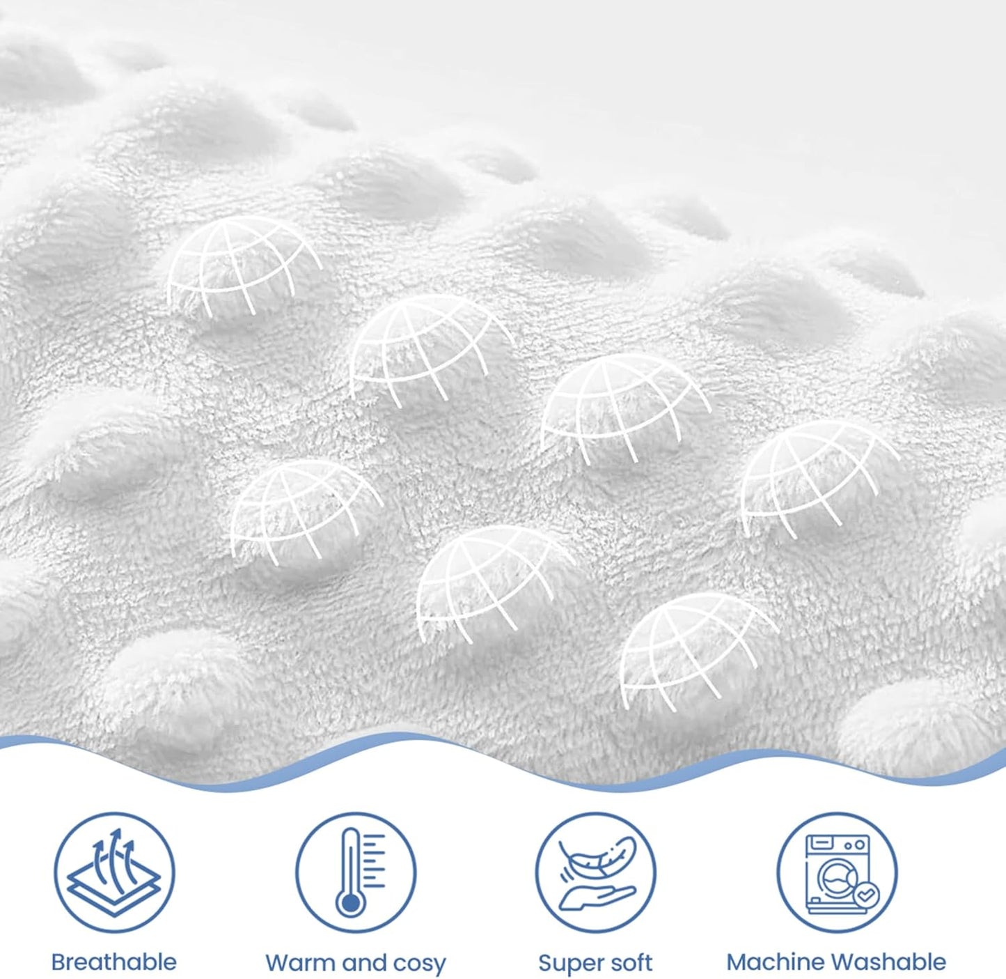 Star Baby Blanket 30 x 40 Inches for Boys Girls, Soft Plush Receiving Blanket with Dotted Back, Gift for Toddler Newborn Infant Christmas Birthday Baby Shower