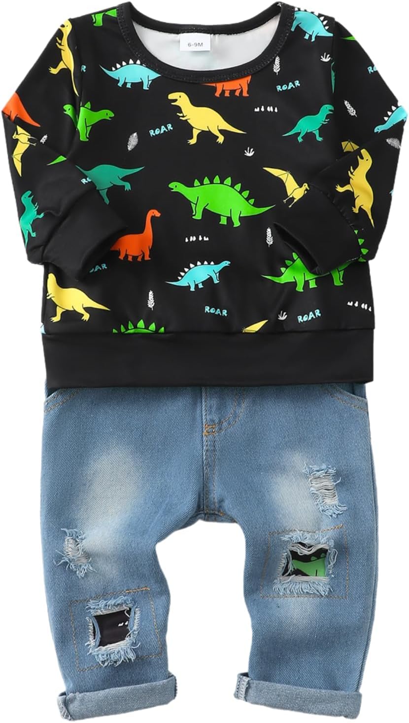 Toddler Baby Boy Outfits Fall Winter Clothes Color Block Long Sleeve Sweatshirt Tops + Jogger Pants Set 2PCS