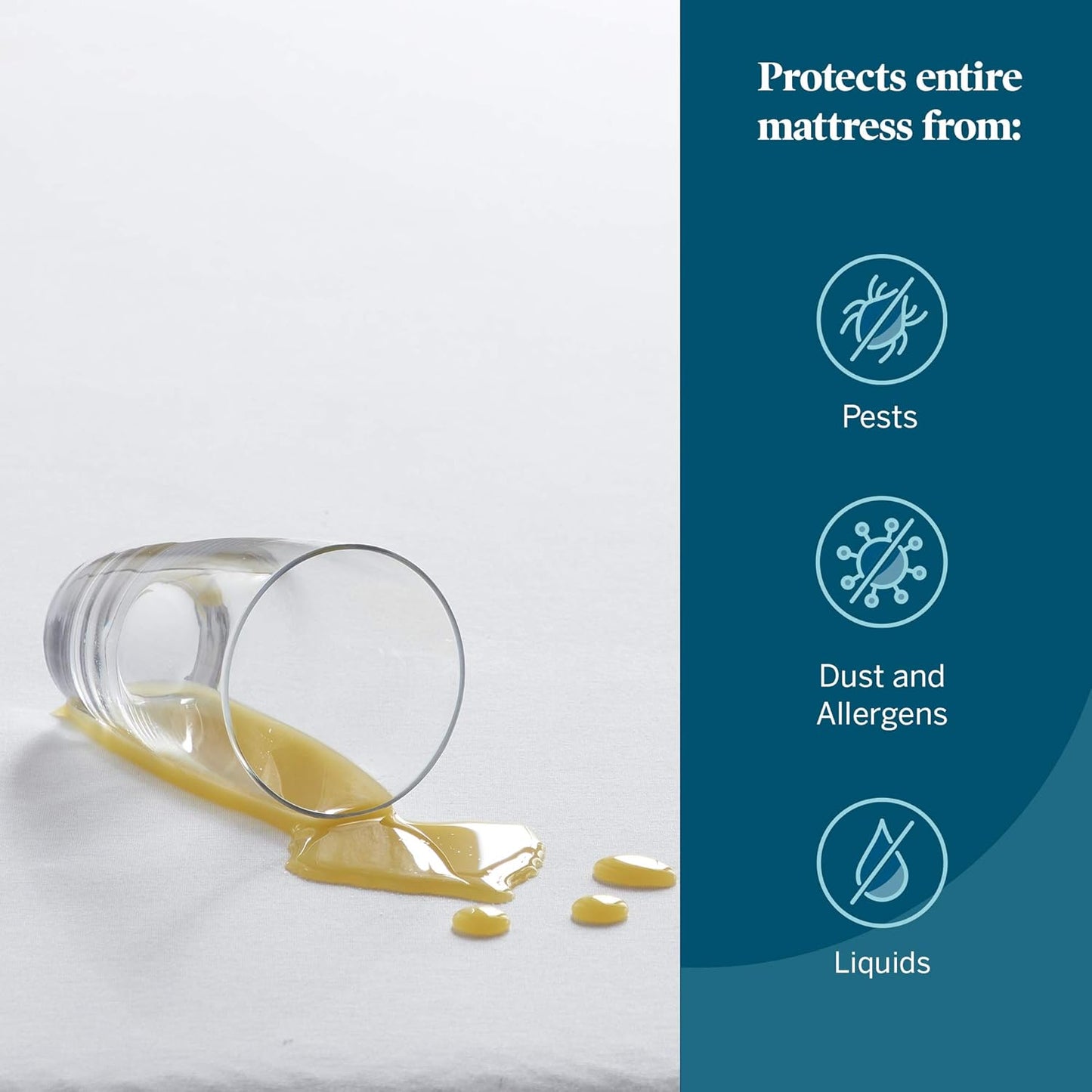 LUCID Premium Rayon from Bamboo Jersey Mattress Protector | Twin XL Size Waterproof Mattress Protector | Ultra Soft, Fitted Sheet Style, White