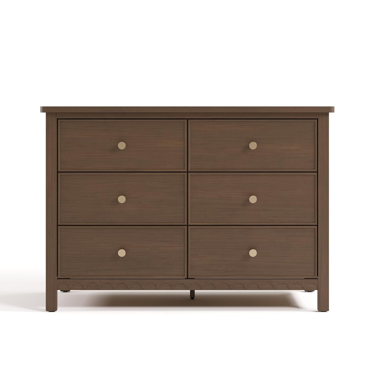 Graco Sasha 6 Drawer Dresser (Hazelnut) – GREENGUARD Gold Certified, Wood Storage for Nursery or Kids’ Room, Safe Interlocking Drawer System & Easy Assembly with Pre-Installed Tracks