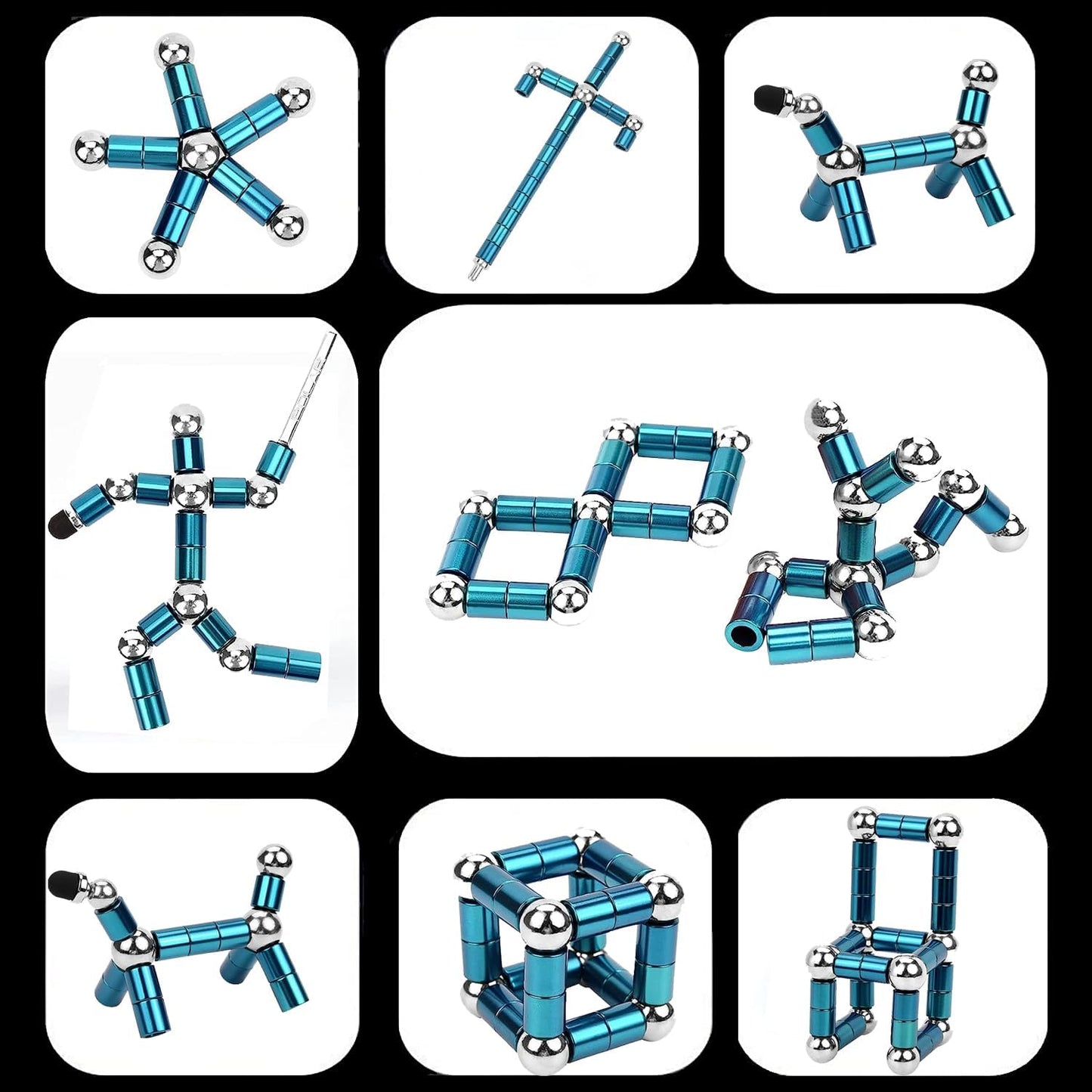 Fidget Pen,Magnetic Pen， Decompression Magnetic Fidget Toy Pen, Magnet Pen Fidget Toy Relieve Pressure Novel Toy Gifts for Kids or Friends! (Blue)