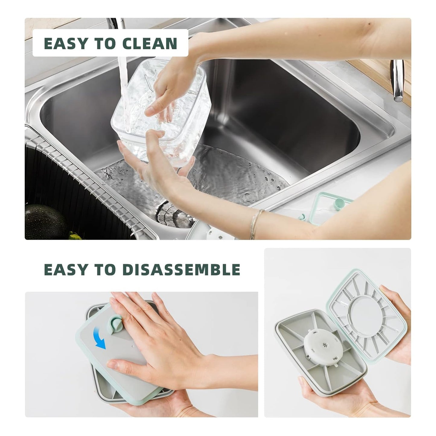 Baby Milk Powder Container - 2300ml Air Tight Formula Dispenser with Spoon and Scraper, BPA-Free, Clear, 28OZ, 1.76LB, 800g