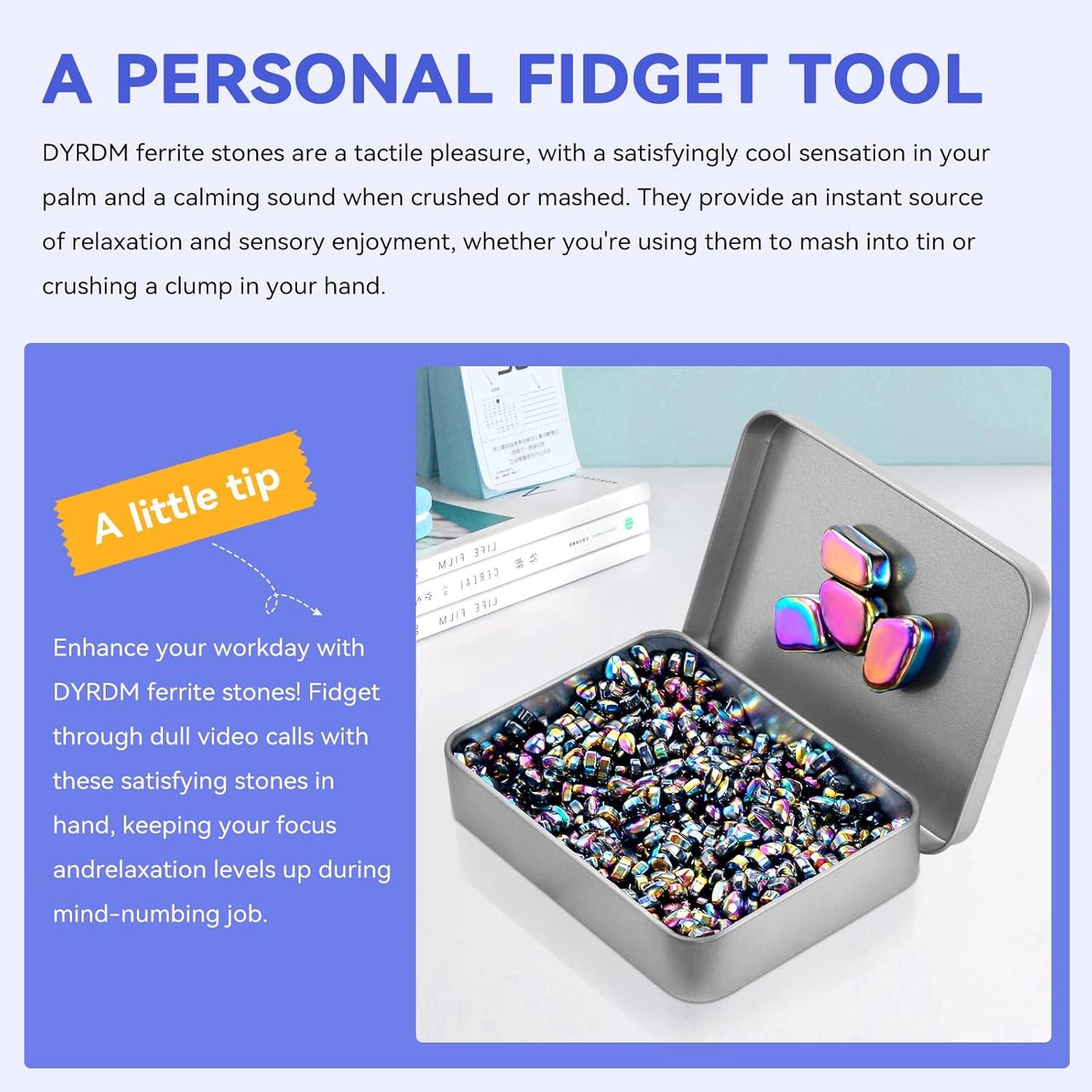 Magnetic Balls Fidget Toys Adults 600 PCS Mini Magnetic with Four Big Magnetic Putty Desk Toys,Fidget Toys for Adults, Office Desk Toys（Colorfully）