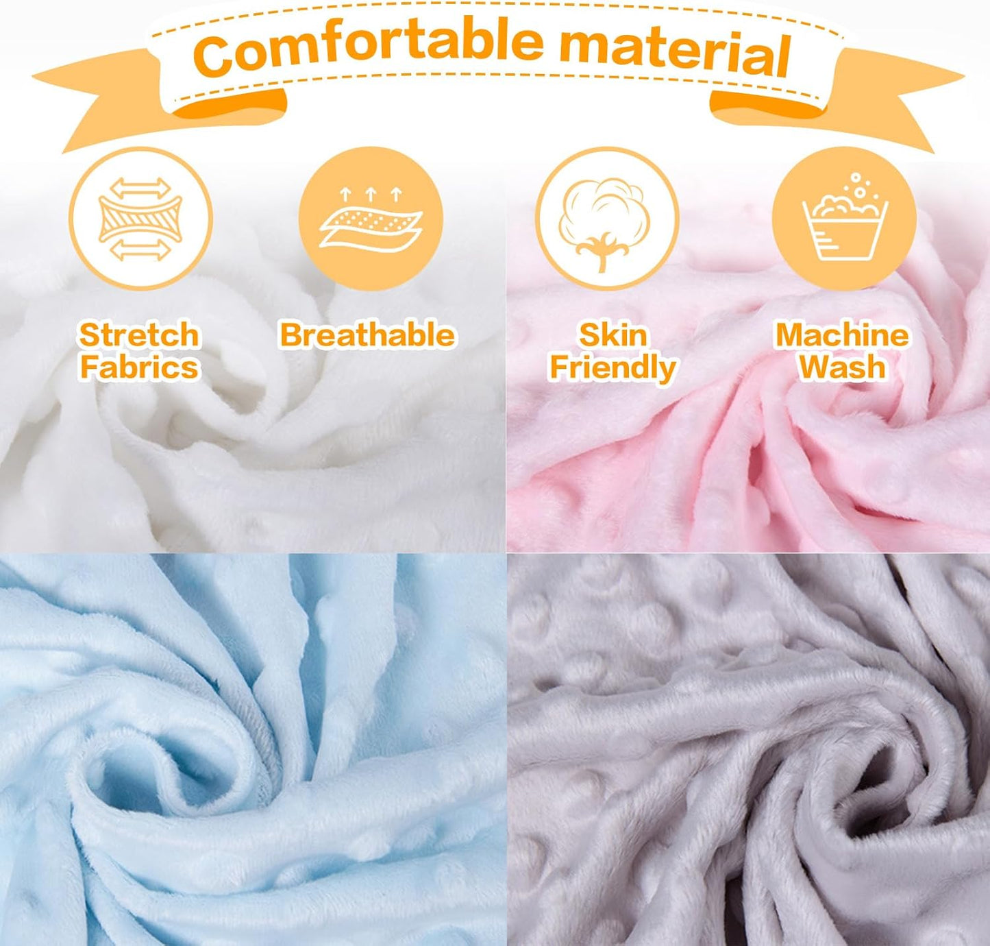 Custom Crib Bedding Set - Highland Cow Design Personalized Name Baby Nursery Bed 3 Pcs Set - Chic Soft Blanket with Dotted Backing, Sheet, Pillowcase for Newborn Girls Boys Gifts Color04