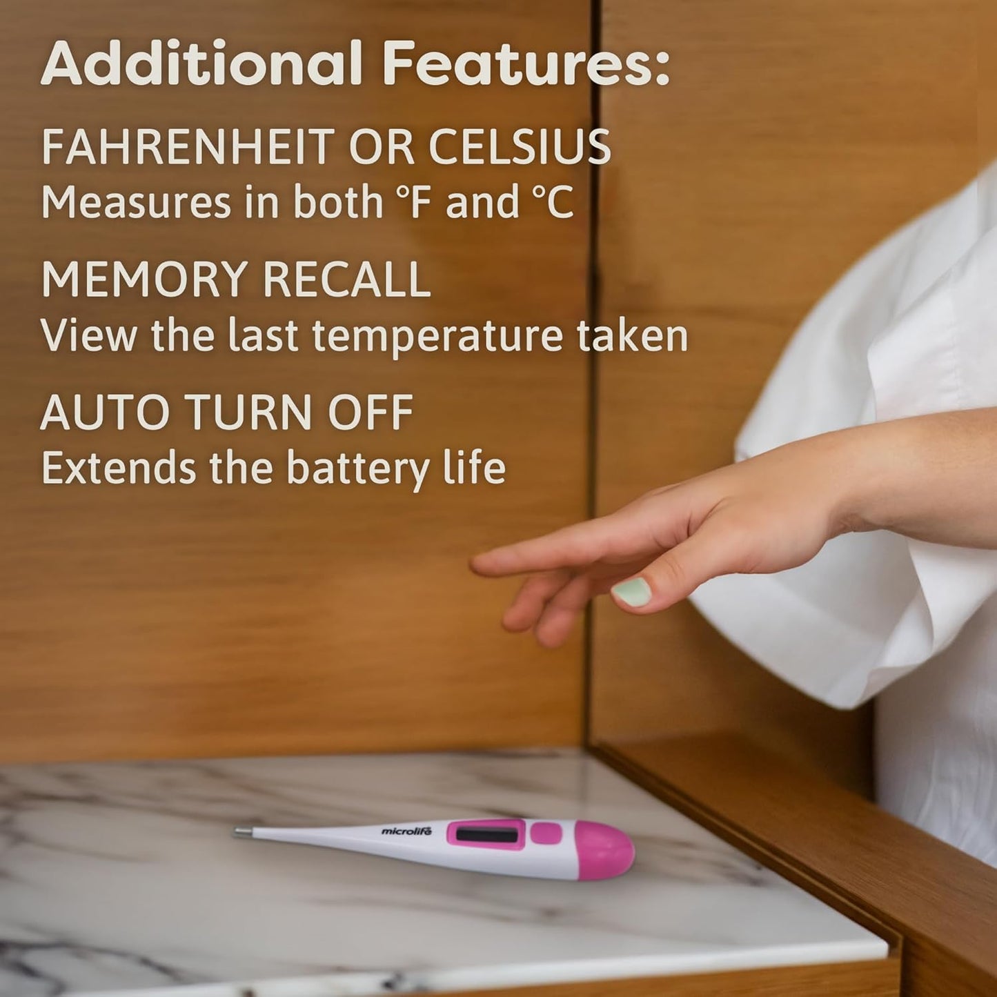 Microlife Digital Basal Thermometer 1/100th Accurate, Fertility Prediction and Ovulation Tracking, Oral or Vaginal BBT, (60-Second Reading),