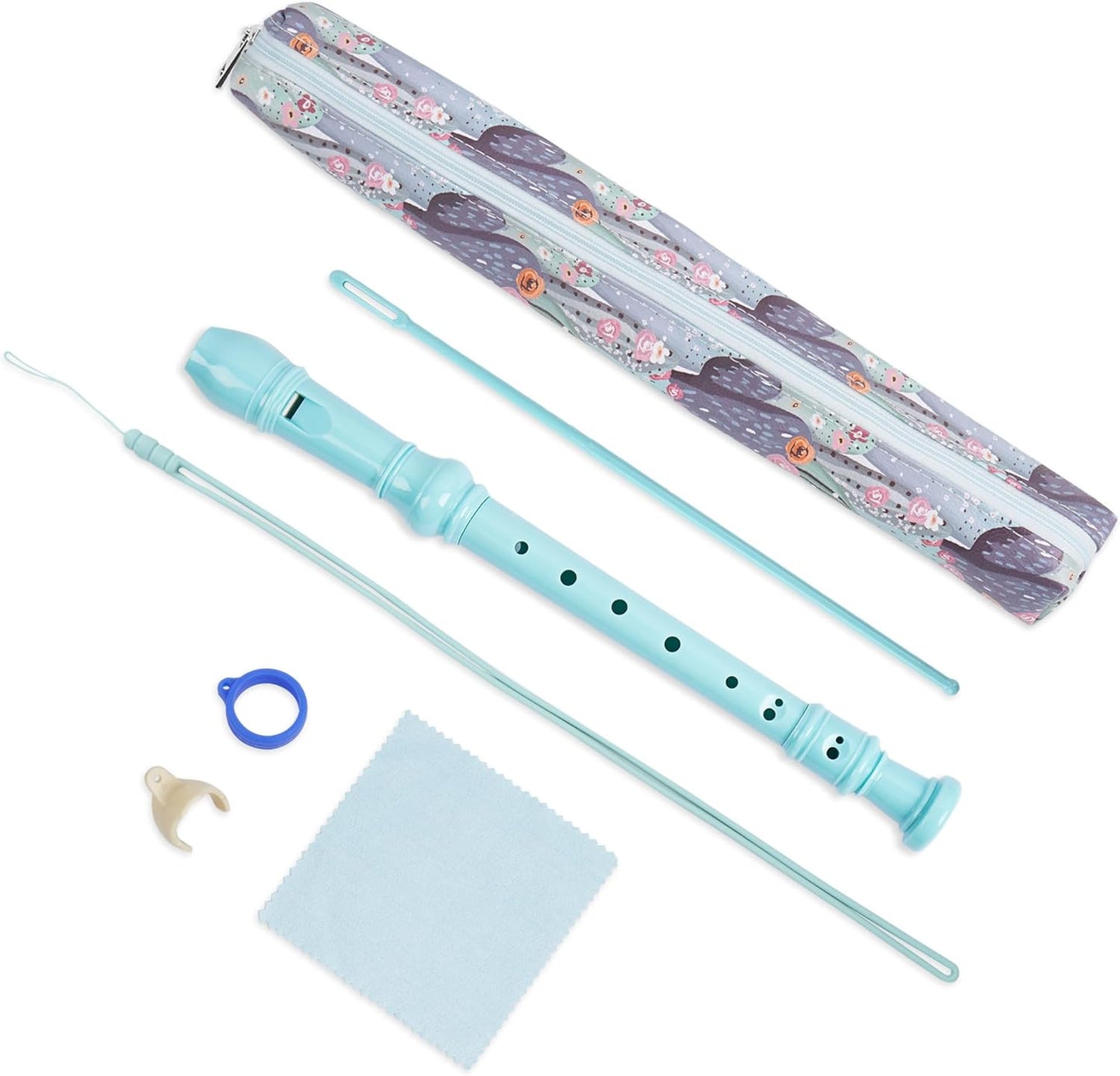 Recorder Instrument for Beginner Adults,8-Hole Soprano Descant Recorder Music Flute with Cleaning Rod & Case Bag For Home Entertainment(2-Cactus2)