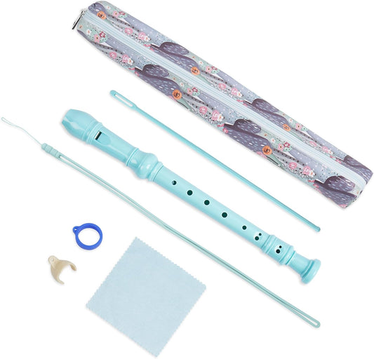 Recorder Instrument for Beginner Adults,8-Hole Soprano Descant Recorder Music Flute with Cleaning Rod & Case Bag For Home Entertainment(2-Cactus2)