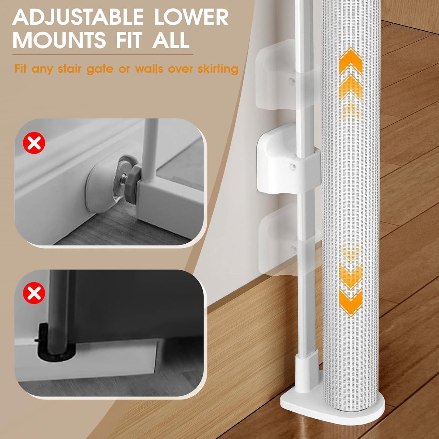 HOMEAL Retractable Baby Gates for Stairs & Doorways, Outdoor Indoor Mesh Dog Gate for Kids or Pet, Extra Wide Baby Gates for Deck, Porch, Hallways, Patio (White, Width Up to 55")