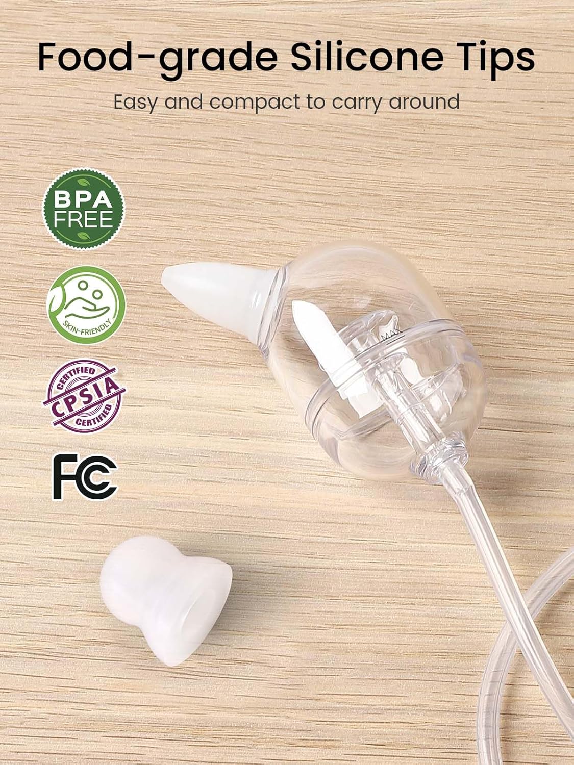 GROWNSY Electric Nose Suction for Baby, Hospital-Grade Nasal Aspirator with Night Light,Soothing Lullabies, Baby Nose Sucker with 9 Adjustable Suction Levels, Purple