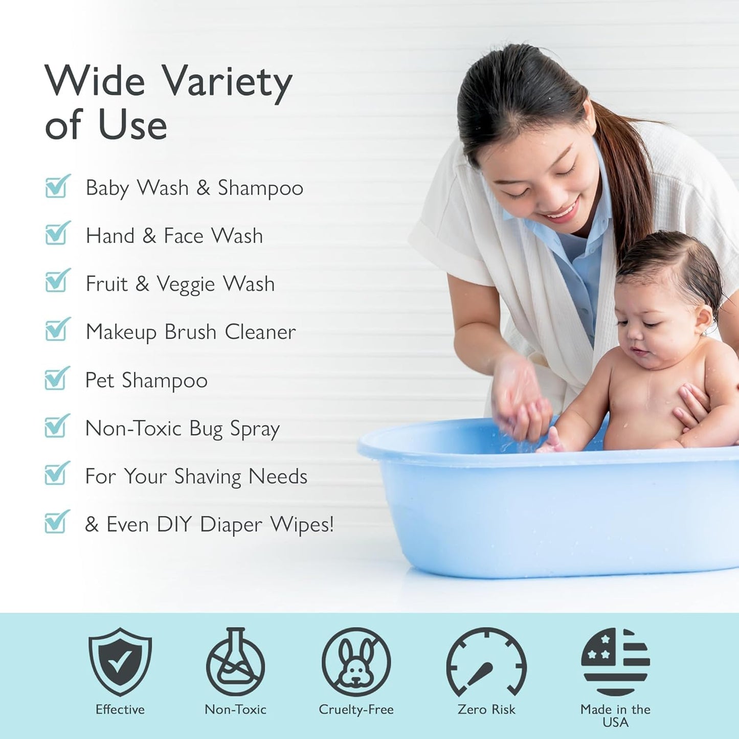 SoCal Suds & Company 2oz Organic Foaming Baby Wash & Shampoo - Fragrance Free- 3 Pack