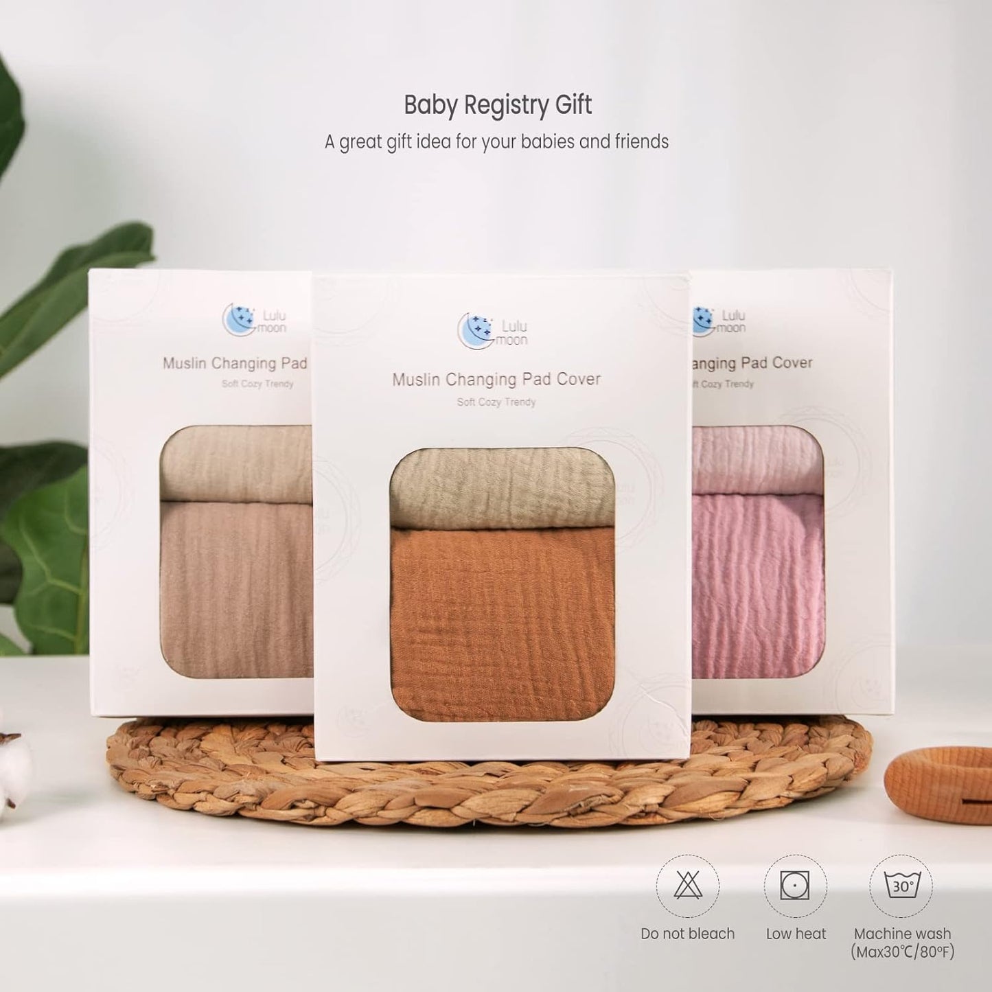 lulumoon Baby Changing Pad Cover: Muslin Diaper Changing Table Pad Cover - Changing Pad Sheets for Girls Boys