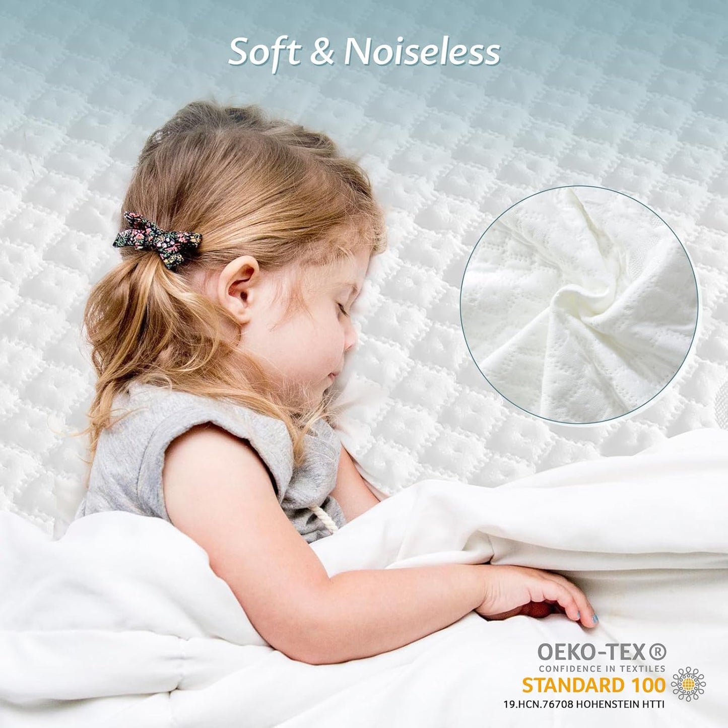 Queen Size Mattress Protector with Zipper - 100% Waterproof Zippered Mattress Cover - Soft & Cooling Noiseless Bed Mattress Covers - Top Removable Mattress Encasement 10-12" Deep