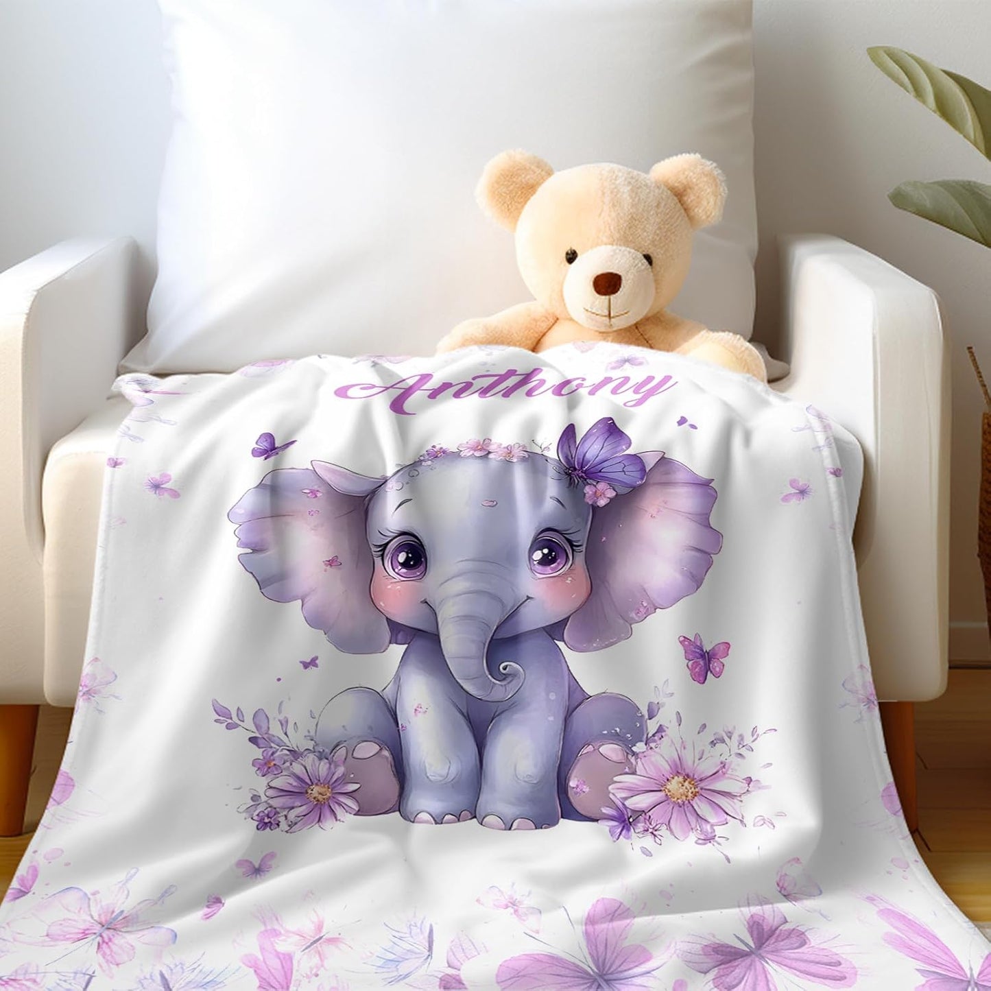 Ship Next Day, Personalized Baby Blankets - Printed in USA, Custom Name Blanket, Baby Blanket with Name, Ultra-Soft Cozy Fleece Blankets, Gifts for Baby Newborn Toddlers Boys & Girls Kids