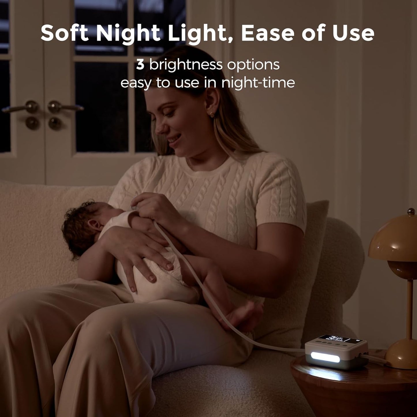 Momcozy Nasal Aspirator for Baby, 【Hospital-Grade】 70 KPa Strong Suction & 9 Suction Levels Nose Sucker, Electric Nose Cleaner for Toddler & Newborn, Soothe Light & Lullabies, BPA Free Silicone Tips