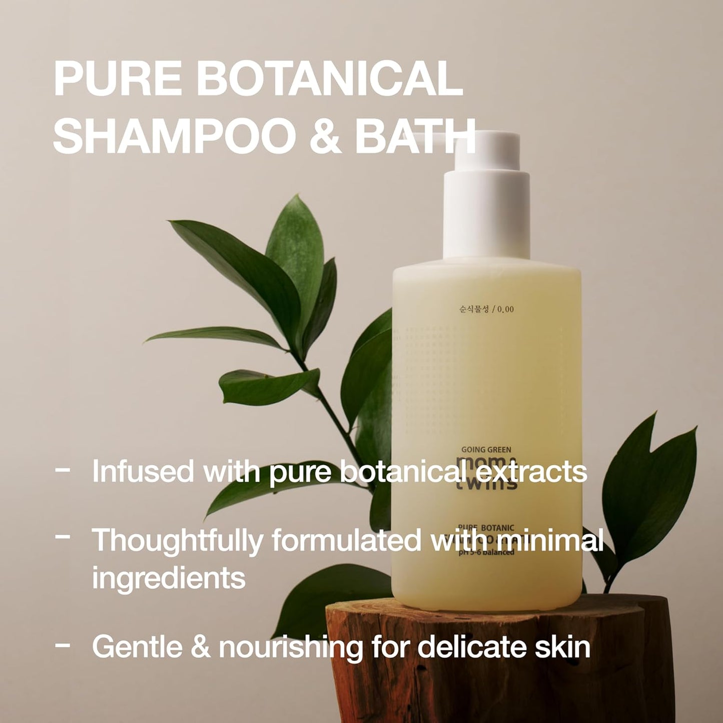 SHAMPOO & BATH – Organic Korean Baby & Kids 2-in-1 Shampoo & Body Wash for Newborns, Vegan Cleanser for Hair, Face & Body, Gentle, EWG Verified, Non-Toxic (11.29 fl oz / 320g)