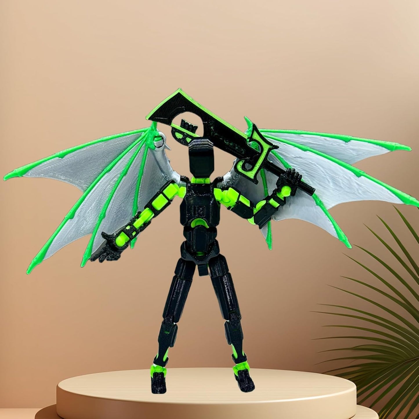 (Assembly Completed) T13 Action Figure Set, Titan 13 Action Figures, 3D Printed Dummy 13 Multi-Jointed Movable Robot Toy, Diy Lucky 13 Action Figure for Kids Adult Christmas Birthday Gifts (Green)