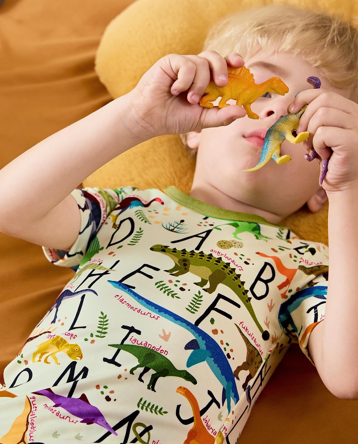 Bamboo Viscose Toddler Animal Pajamas Boys Girls Kids Cool Short Summer 12M-8Y Snug fit Pjs Set 2pcs