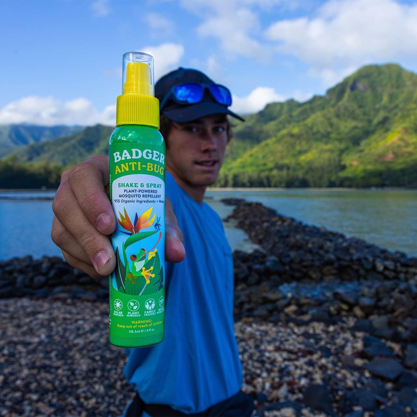 Badger Bug Repellent, Easy to Use Travel Stick, DEET-Free Mosquito Repellent & Insect Protection, Certified Organic Essential Oil Balm