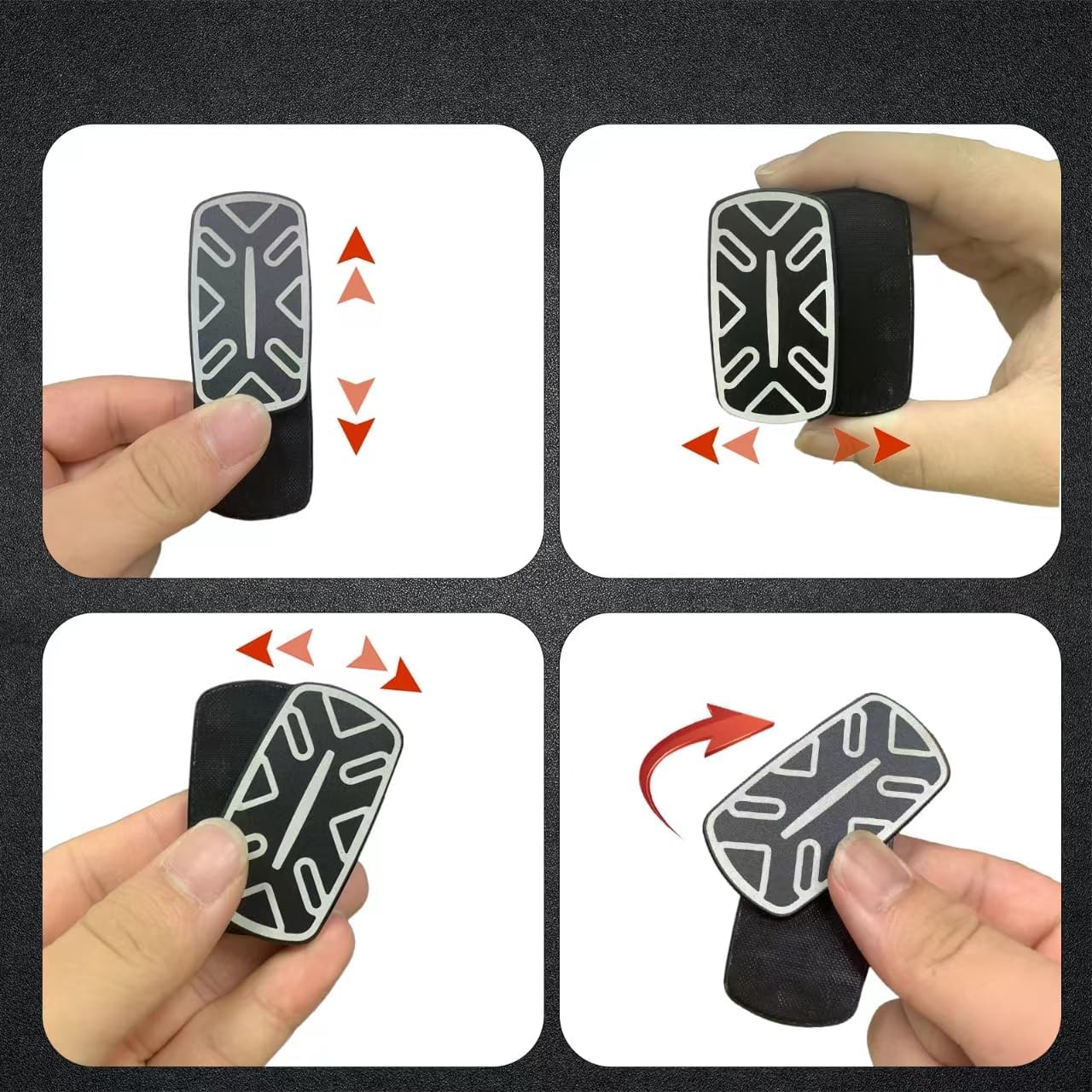 Fidget Toy Fidget Slider Magnetic Haptic Metal Fidget Slider, EDC Fidget Toys Desk Toys for Adults Stress Relief ADHD (Black)